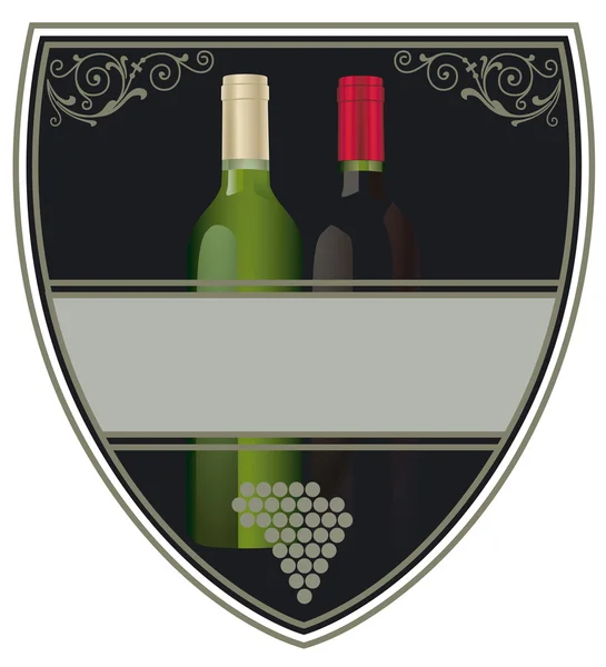 Etiqueta de garrafa de vinho — Vetor de Stock