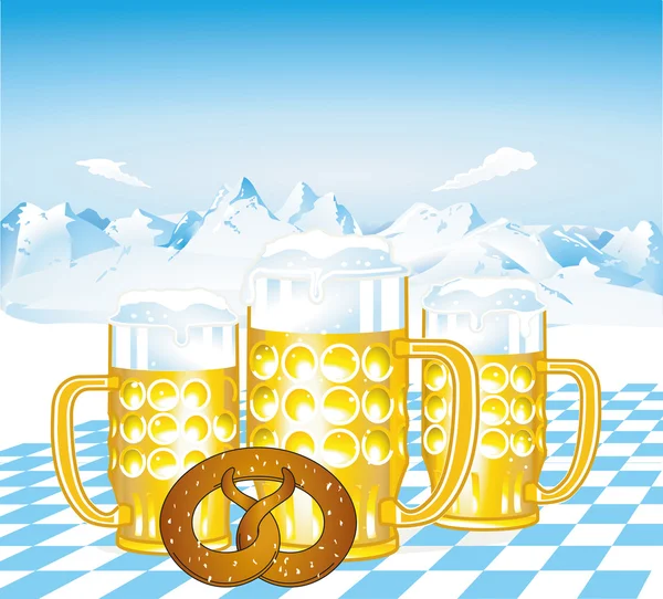 Bière bavaroise — Image vectorielle