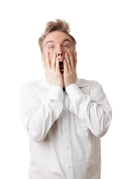 stock image Man in frustration, anger and screaming