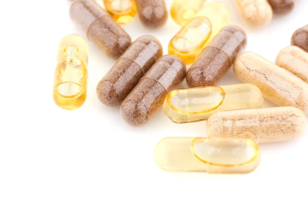 Cápsulas de suplementos vitamínicos — Foto de Stock