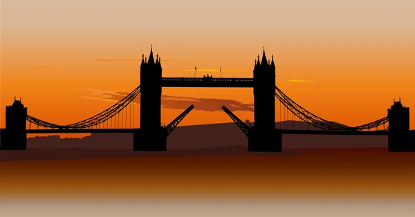Tower Bridge em Londres, Reino Unido — Vetor de Stock