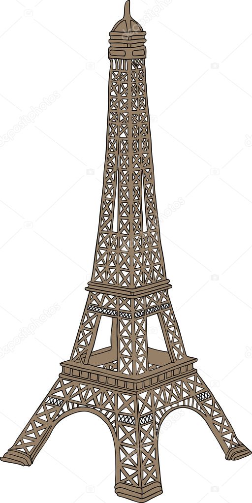 torre eiffel vector negro