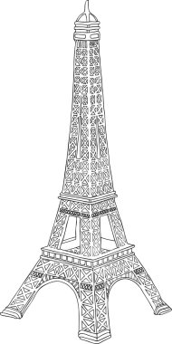 Eiffel tower in Paris, France clipart