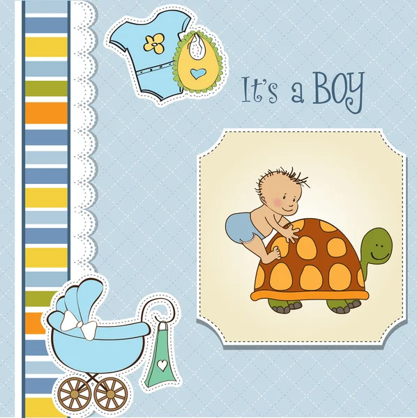 Baby boyy shower card — Stock Photo, Image