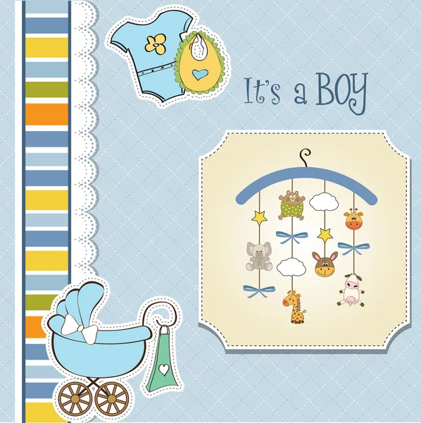 Baby boy shower card — Stock Photo, Image