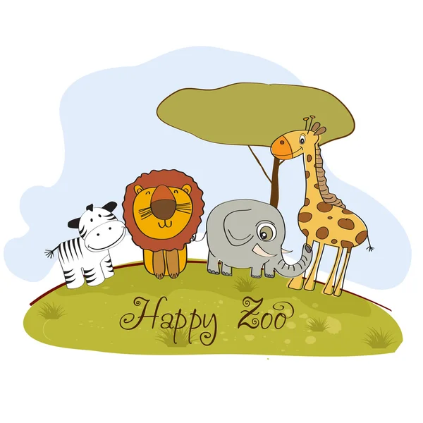 Feliz jardim zoológico — Fotografia de Stock