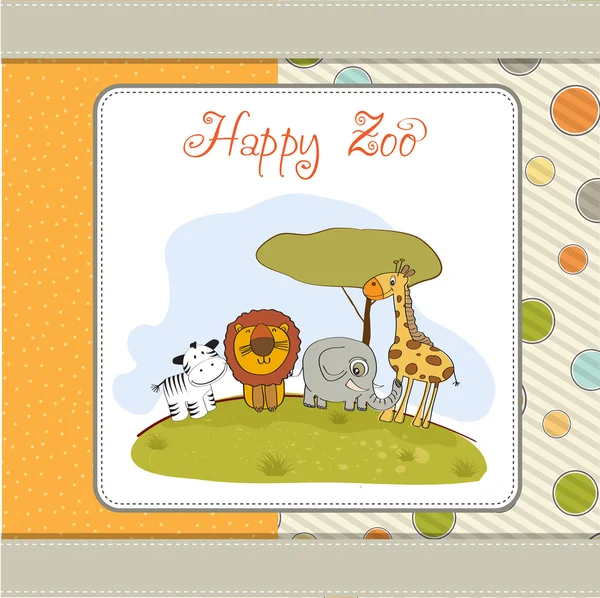 Счастливый зоопарк — стоковое фото