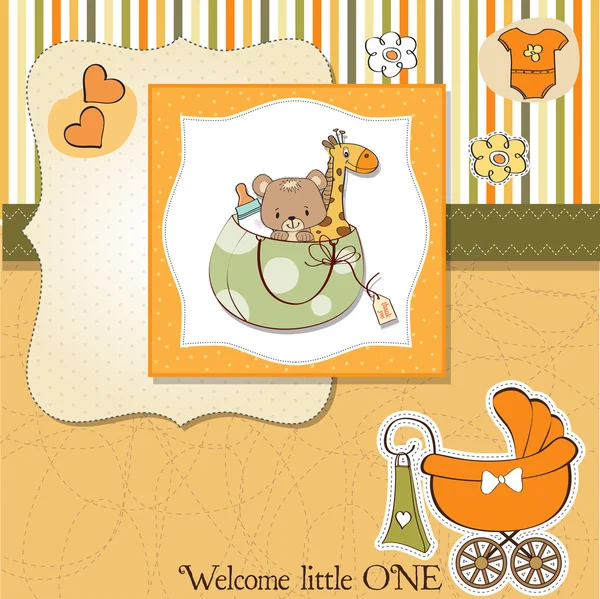 Nueva tarjeta de ducha de bebé —  Fotos de Stock