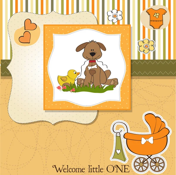 Nueva tarjeta de anuncio del bebé —  Fotos de Stock