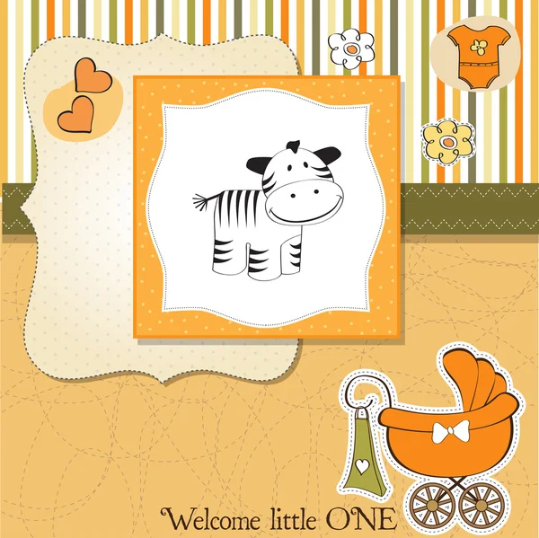 새로운 아기 발표 카드 — 스톡 사진