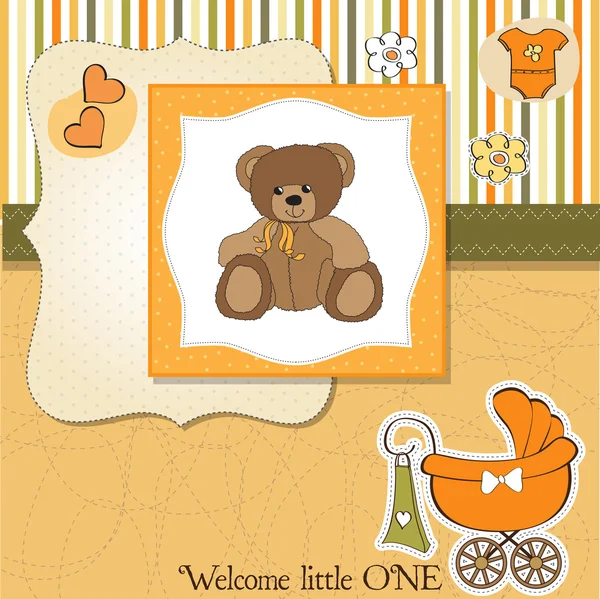 Nieuwe baby douche kaart — Stockfoto