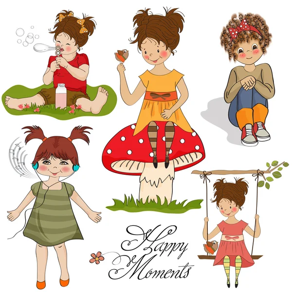 Happy moments items collection on white background — Stock Photo, Image