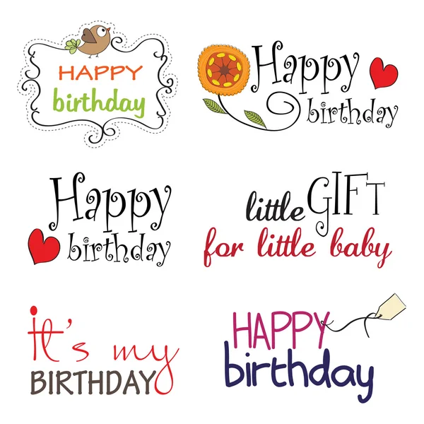 Happy Birthday Lettering Series — Stockfoto