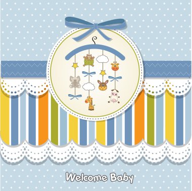 Welcome baby card clipart