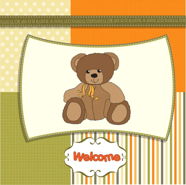 Вітальна листівка з ведмедиком — стокове фото