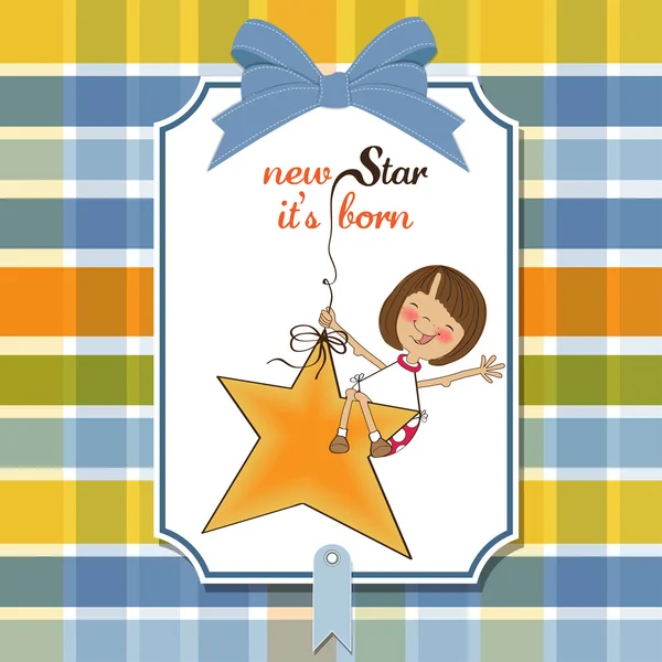 stock image New star it's born.welcome baby card