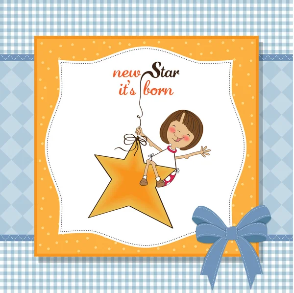 stock image New star it's born.welcome baby card