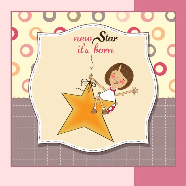 stock image New star it's born.welcome baby card