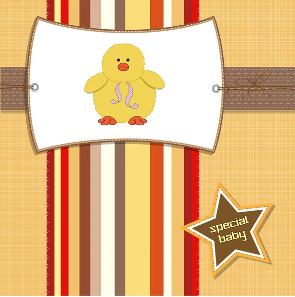 Greeting card with chicken — Stock Photo, Image