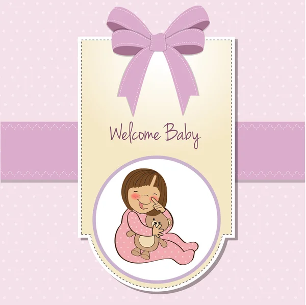 Selamat datang bayi perempuan baru — Stok Foto