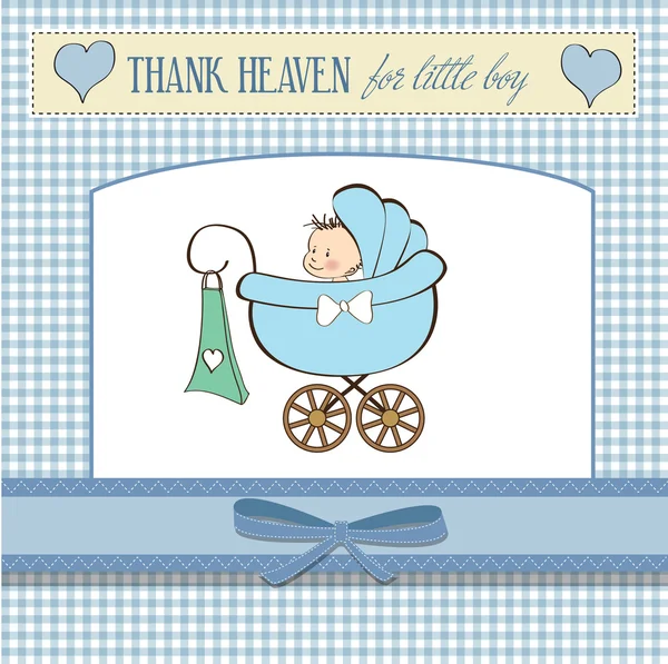 Greeting card with baby boy — Stock Photo, Image