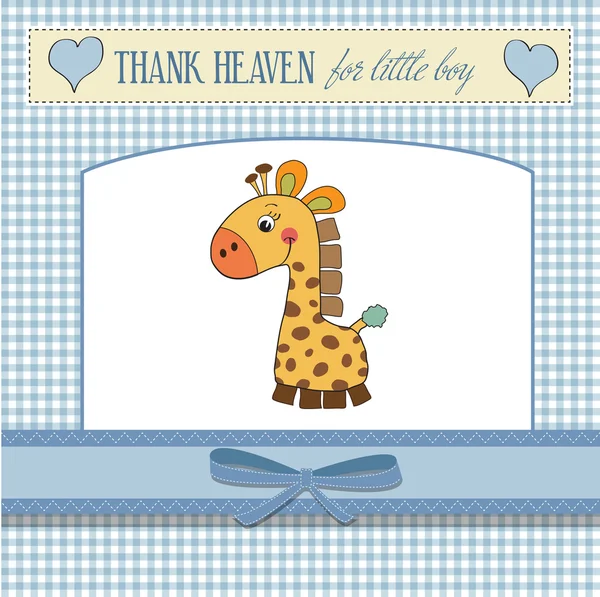 Tarjeta de felicitación con jirafa — Foto de Stock
