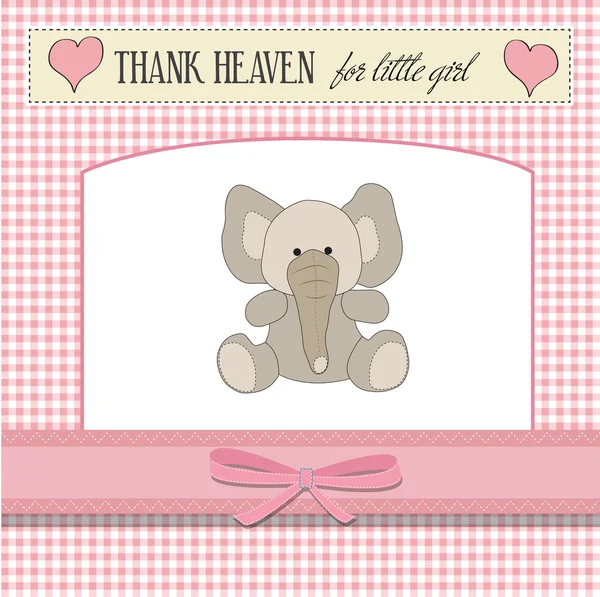 Greeting card with elephant — Stock Photo, Image