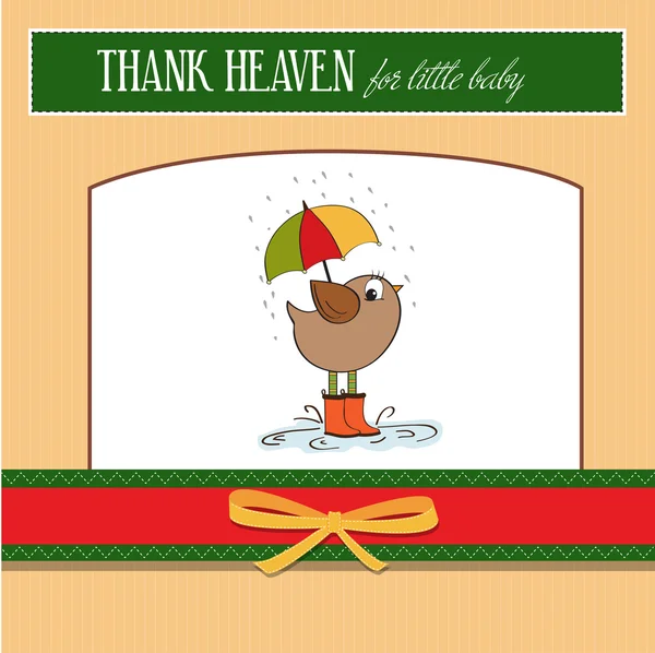 Greeting card with bird — Stock Photo, Image