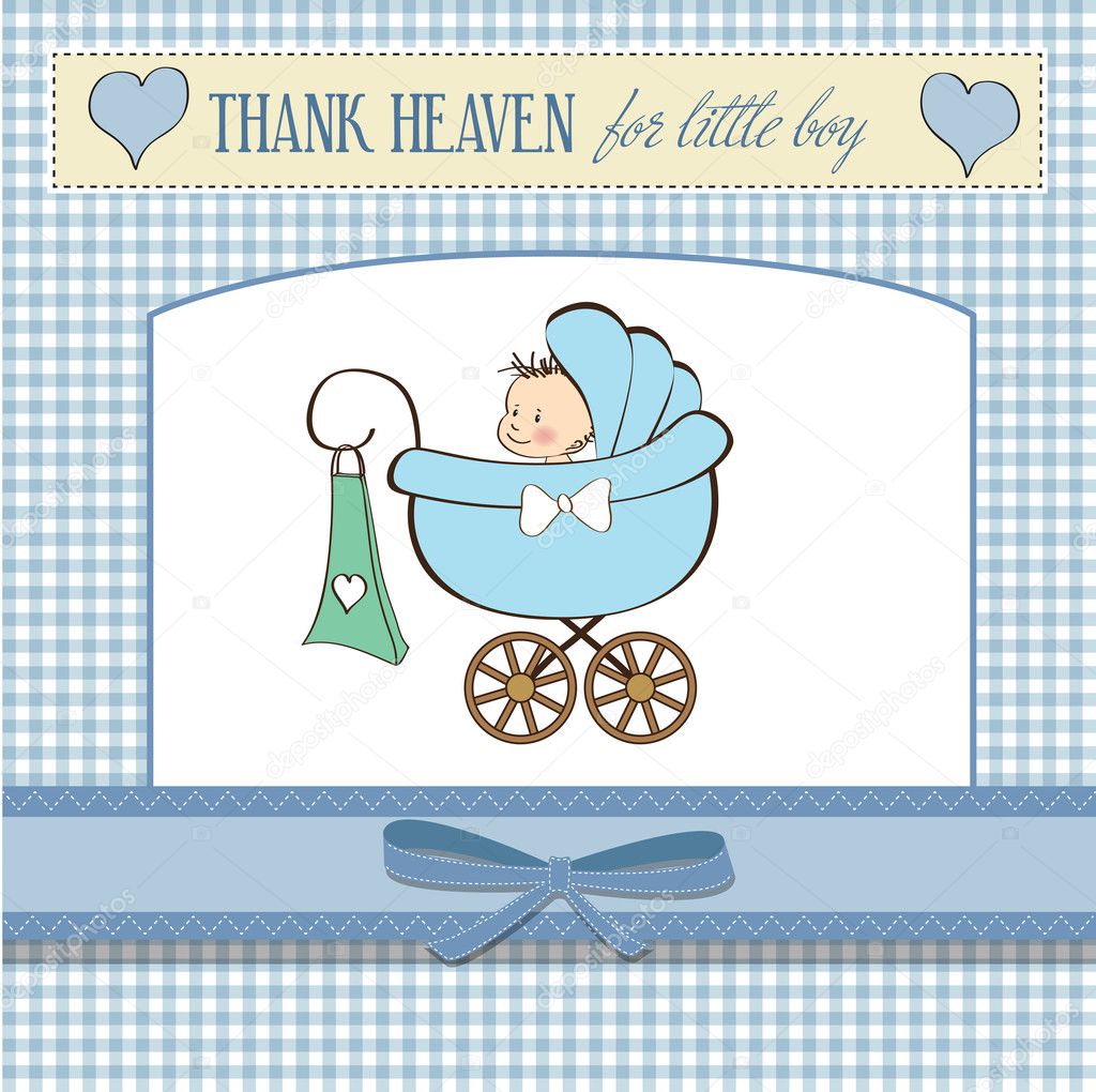 Greeting card with baby boy — Stock Photo © ClaudiaBalasoiu 8087510