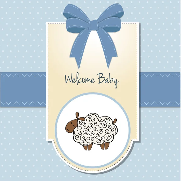 양이 들어 있는 귀여운 아기 샤워 카드 — 스톡 사진