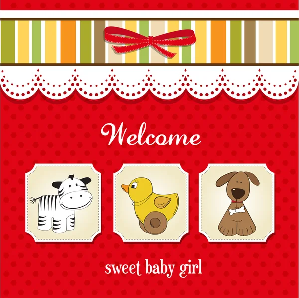 Dětská dárková karta s hračkami — Stock fotografie