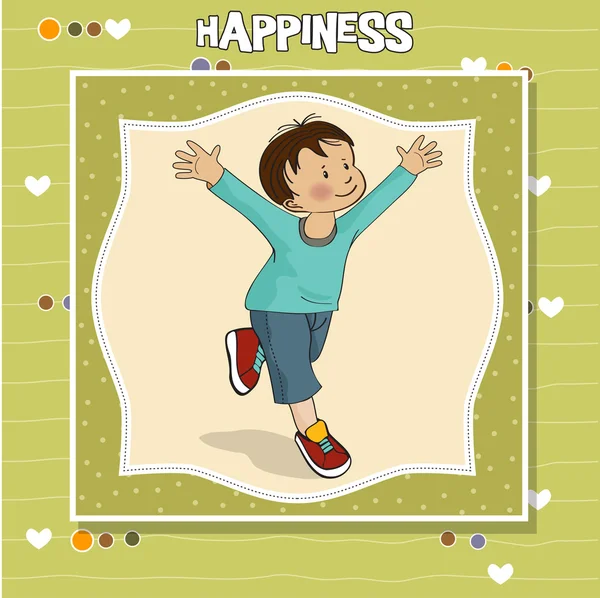 Un băiețel fericit care aleargă — Fotografie, imagine de stoc