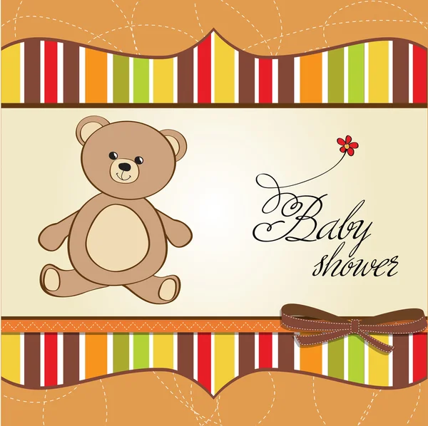Romântico bebê menina chuveiro cartão — Fotografia de Stock
