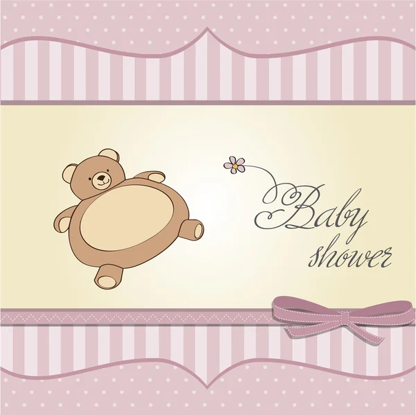 Romantica baby girl doccia card — Foto Stock