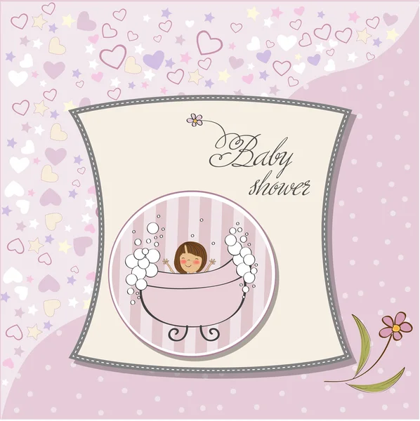 Tarjeta de ducha romántica bebé — Foto de Stock