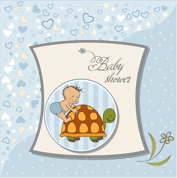 Roligt baby dusch kort — Stockfoto