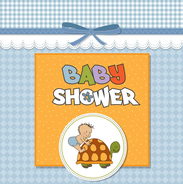 Tarjeta de ducha de bebé divertido — Foto de Stock