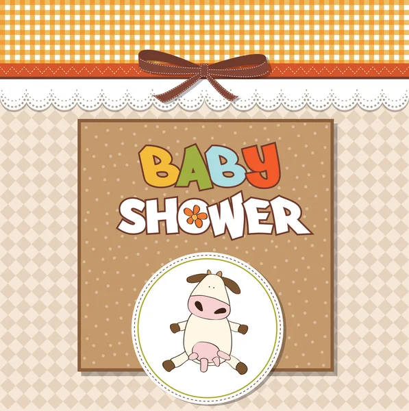 Cartão de chuveiro menina delicada — Fotografia de Stock