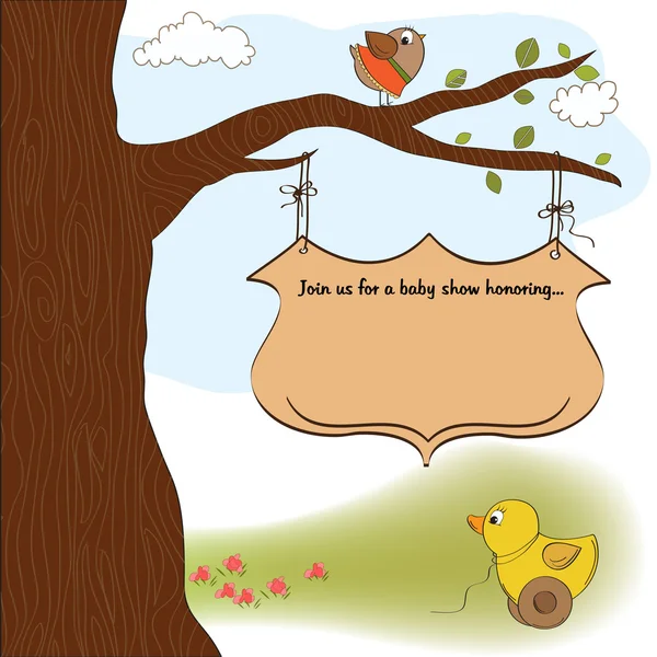 Cartão de anúncio de chá de bebê — Fotografia de Stock