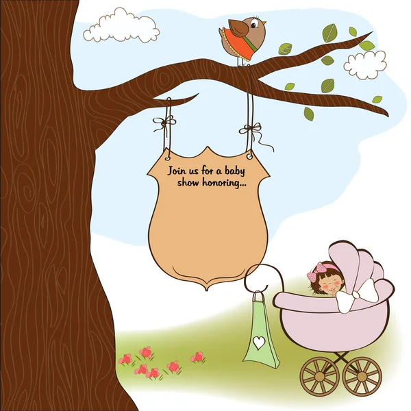 Cartão de anúncio de chá de bebê — Fotografia de Stock