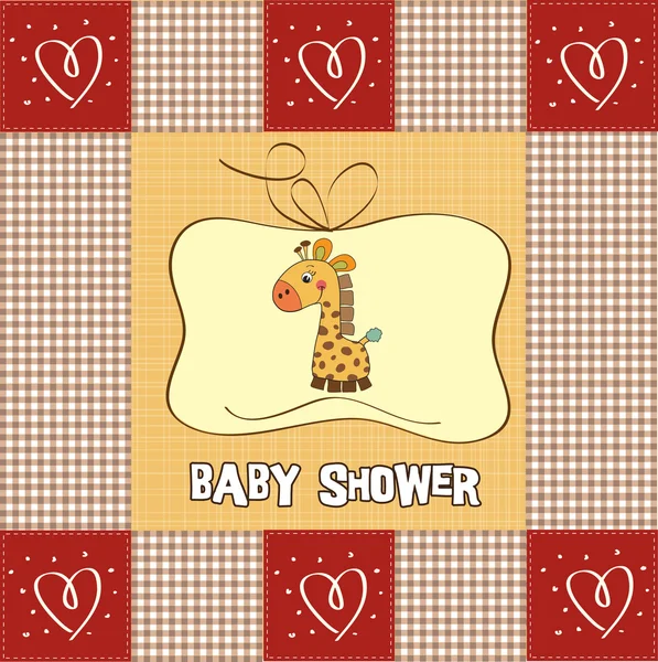 Nytt babykort med giraff — Stockfoto