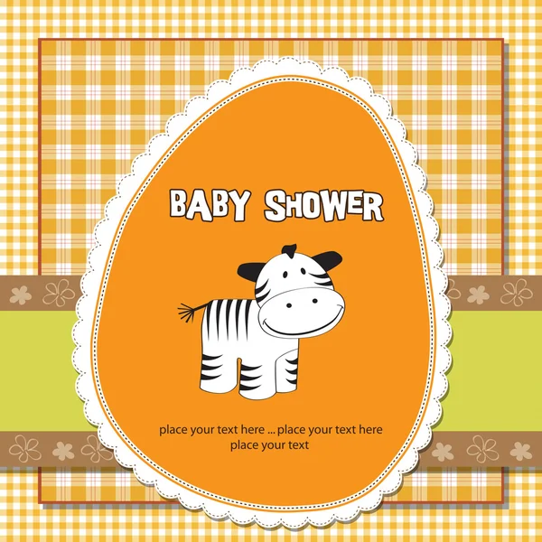 New arrived card with zebra — Stock Photo, Image