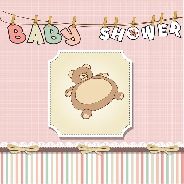 Dziecko prysznicem karty z Miś — Zdjęcie stockowe