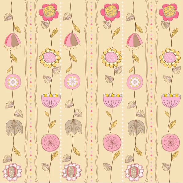 Seamless pattern background with flowers — Stock Photo, Image