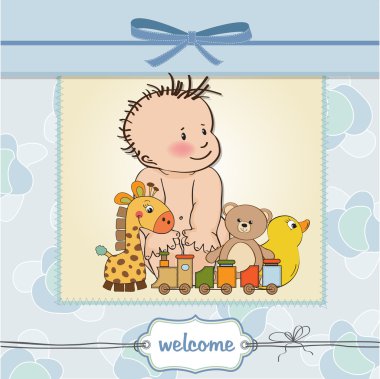 yeni bebek çocuk şablon duş kartı