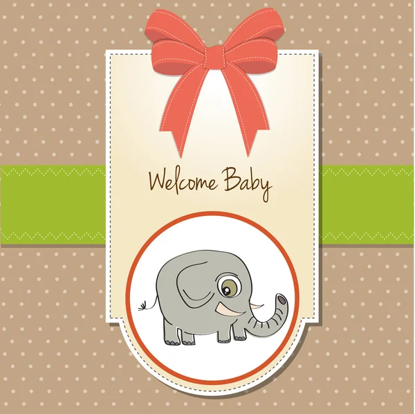 Baby shower card con elefante — Foto Stock
