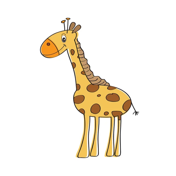Baby karta oznámení s žirafa — Stock fotografie