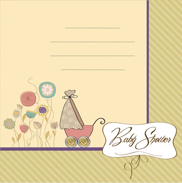 Κάρτα πρόσκληση ντους μωρό — Φωτογραφία Αρχείου