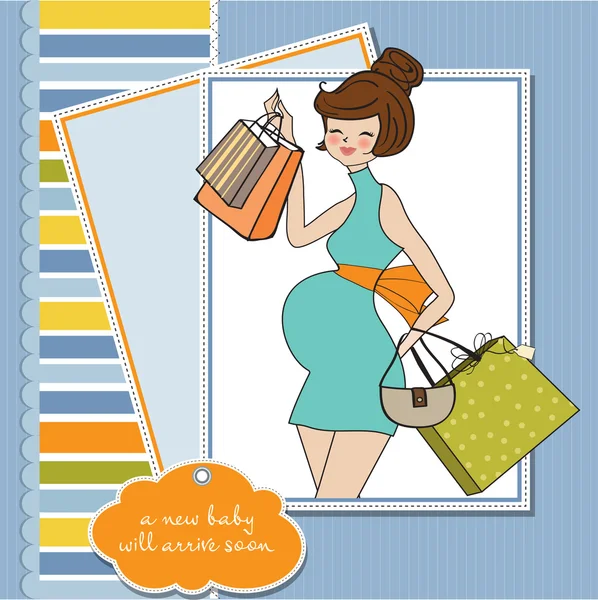 Belles jeunes femmes enceintes au shopping — Photo