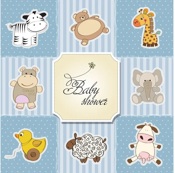 Baby shower szablon karty — Zdjęcie stockowe